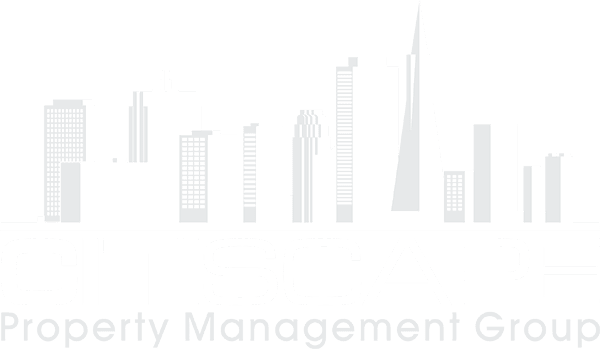 CitiScape Property Management Group Logo Horizontal Lockup Reversed